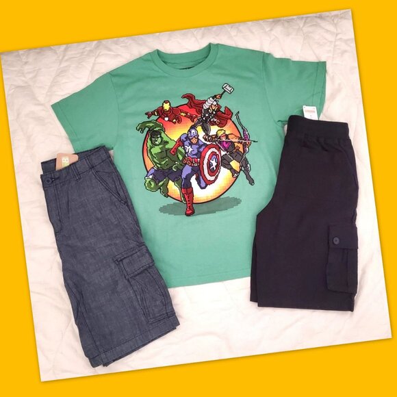 Nwt Boys Size 8 10 Summer Lot Gymboree Gap Outfit Cargo Shorts set Top Bundle - Picture 7 of 11